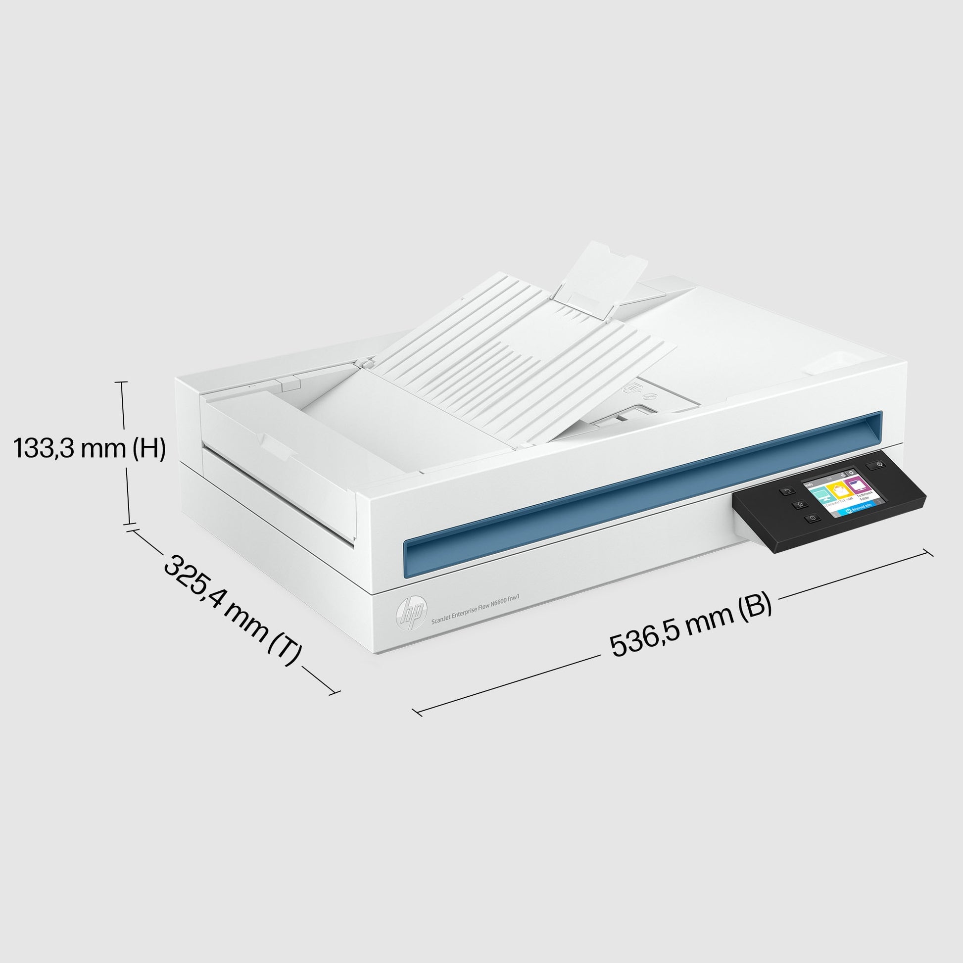 HP Scanjet Enterprise Flow N6600 – Flachbett + ADF, A4, Duplex, 50 ppm, ADF 100 Blatt, WLAN/LAN, 1'200 dpi