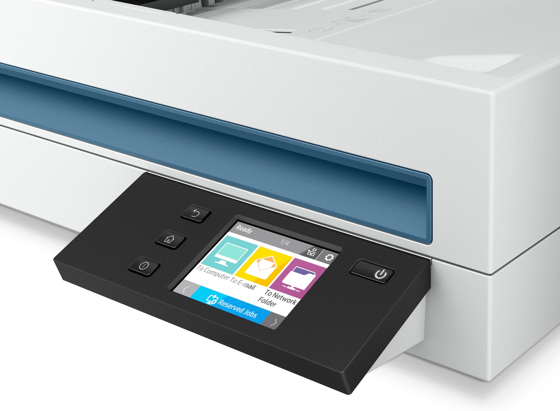 HP Scanjet Pro N4600 Fnw1 – Flachbett + ADF, A4, Duplex, 40 Seiten pro Minute, ADF 100 Blatt, WLAN, 1'200 dpi