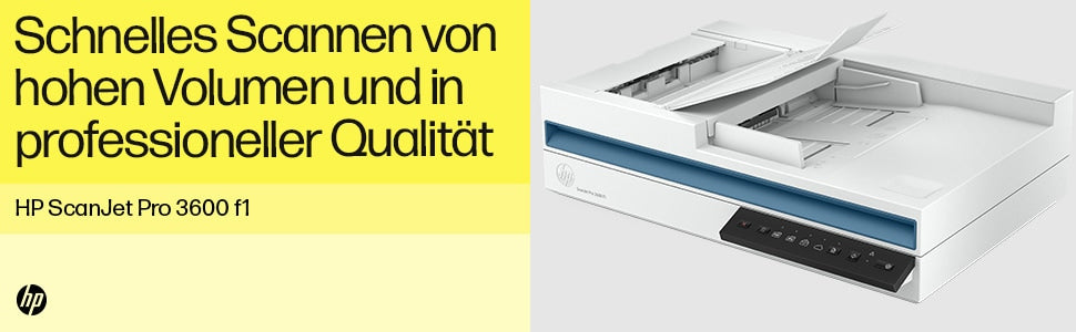 HP ScanJet Pro 3600 f1 – Flachbett + ADF, A4, Duplex, 30 ppm, USB, 1'200 dpi