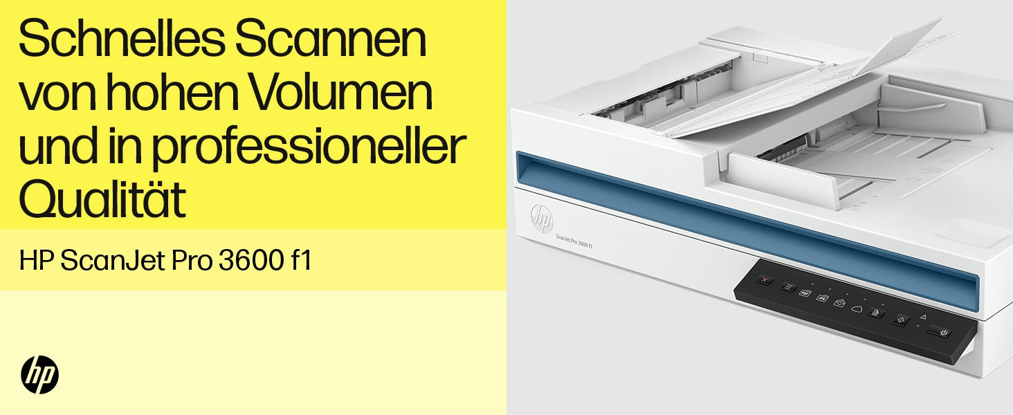 HP ScanJet Pro 3600 f1 – Flachbett + ADF, A4, Duplex, 30 ppm, USB, 1'200 dpi