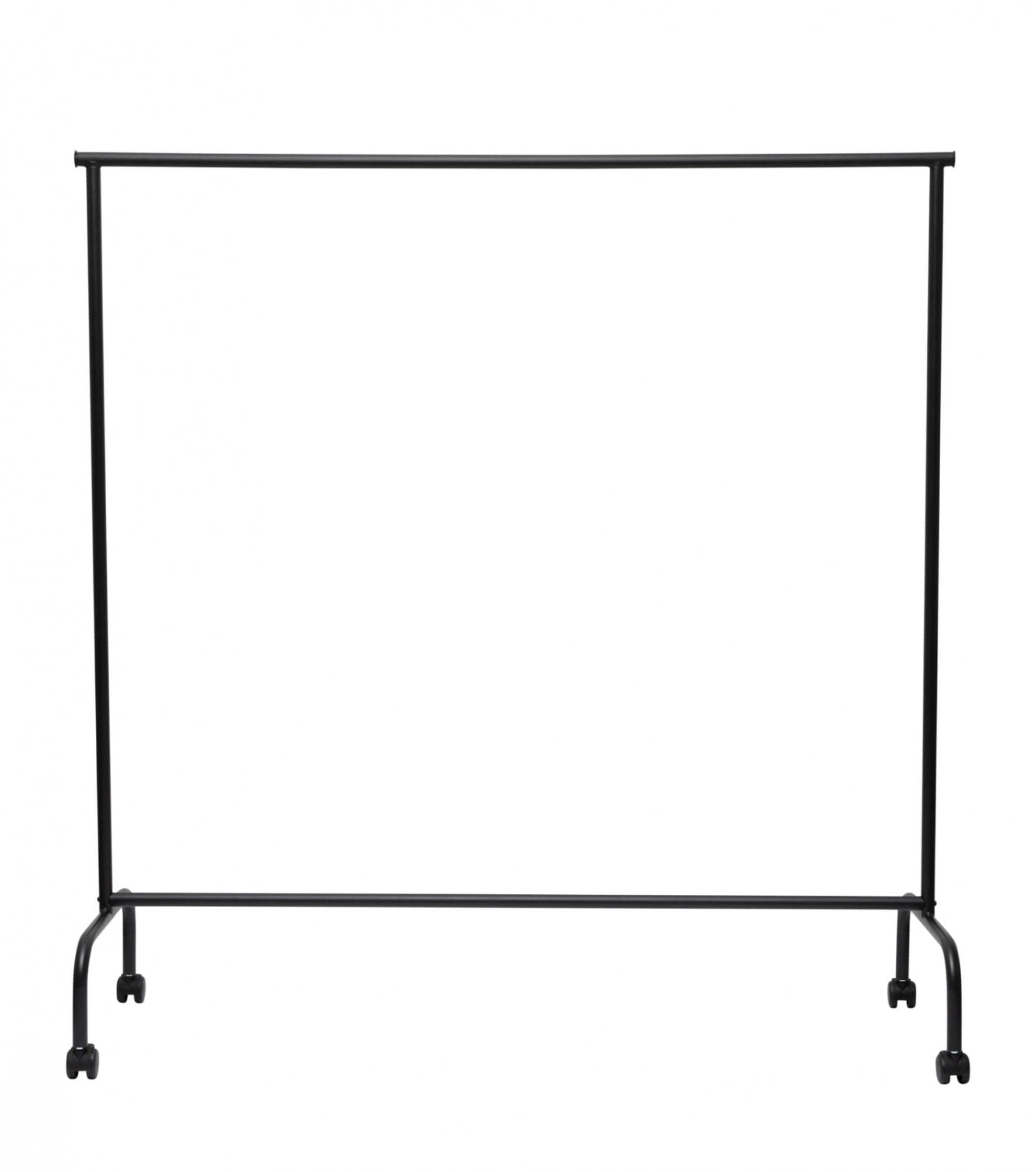 MAULlimbo Garderobenständer (mit Rollen, ausziehbare Seitenarme) – Metall – schwarz – 1'510 mm