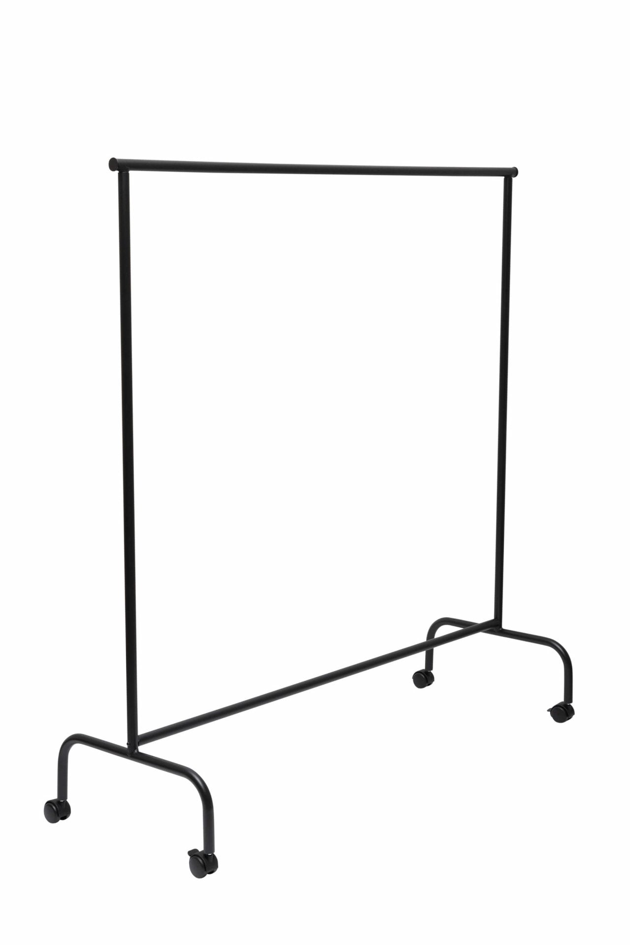 MAULlimbo Garderobenständer (mit Rollen, ausziehbare Seitenarme) – Metall – schwarz – 1'510 mm