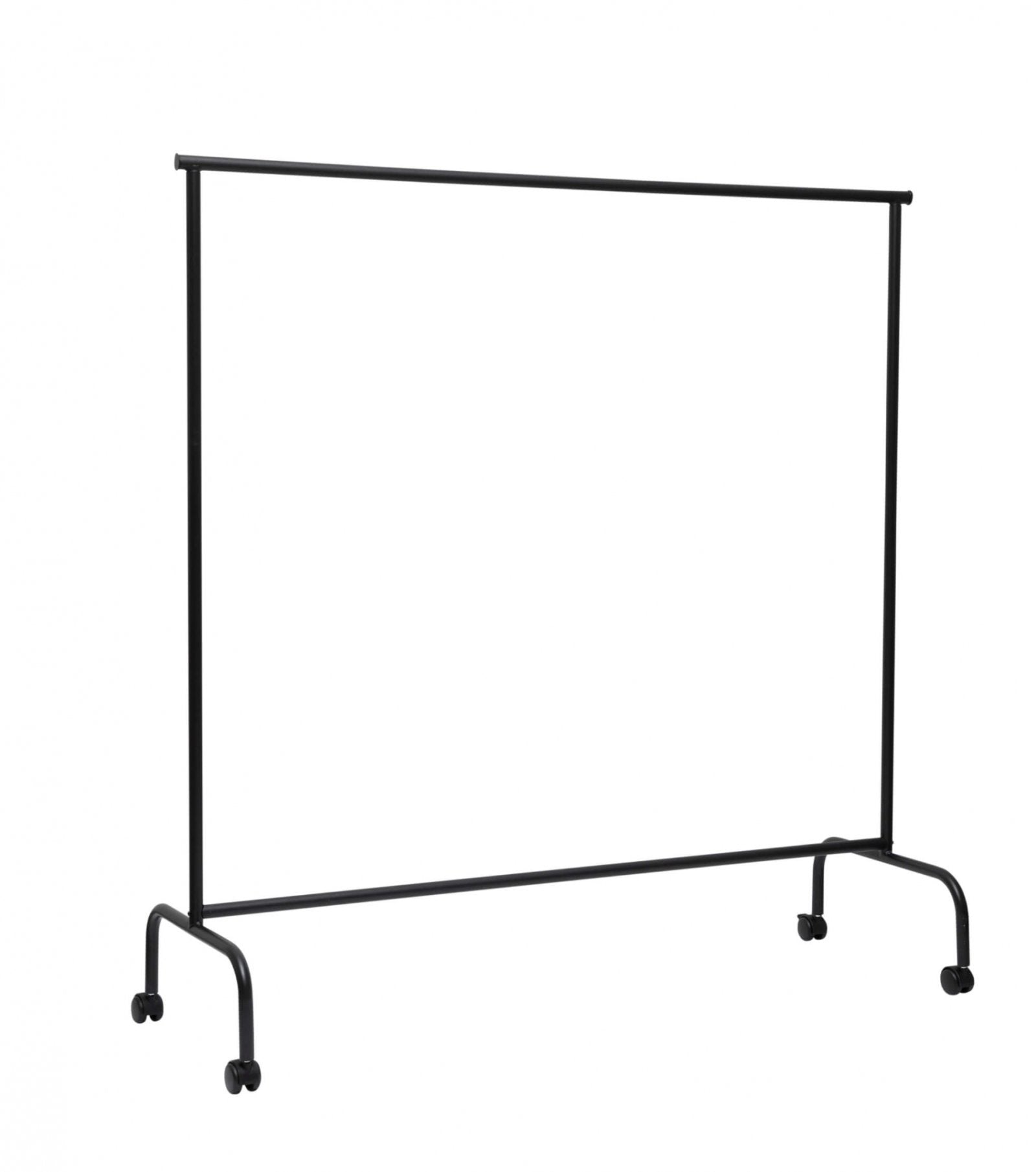 MAULlimbo Garderobenständer (mit Rollen, ausziehbare Seitenarme) – Metall – schwarz – 1'510 mm