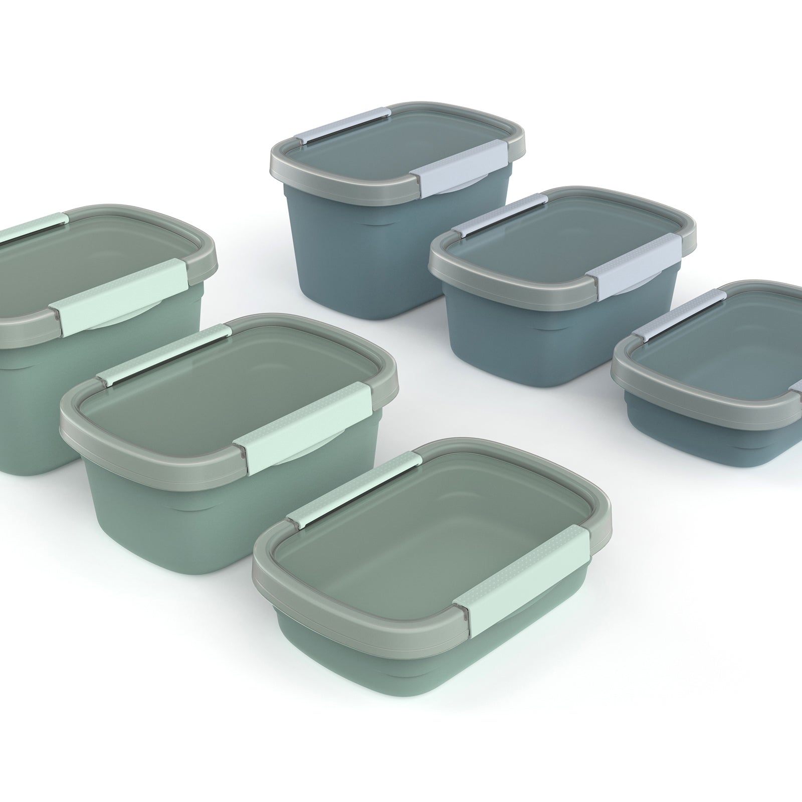 Rotho Kühlschrankdose Clic Eco – 1,5 l – rechteckig – Kunststoff – Blau – 15 × 9,6 × 22 cm
