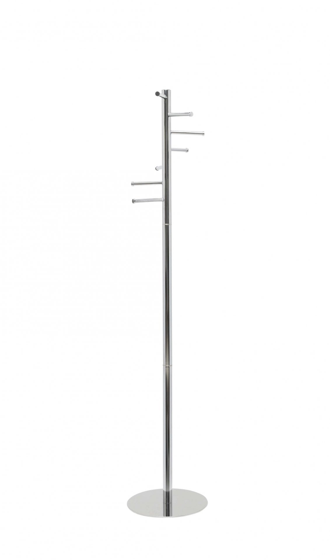 MAUL Calima Garderobenständer (7 Haken) – Stahl – Silber – 1'770 mm