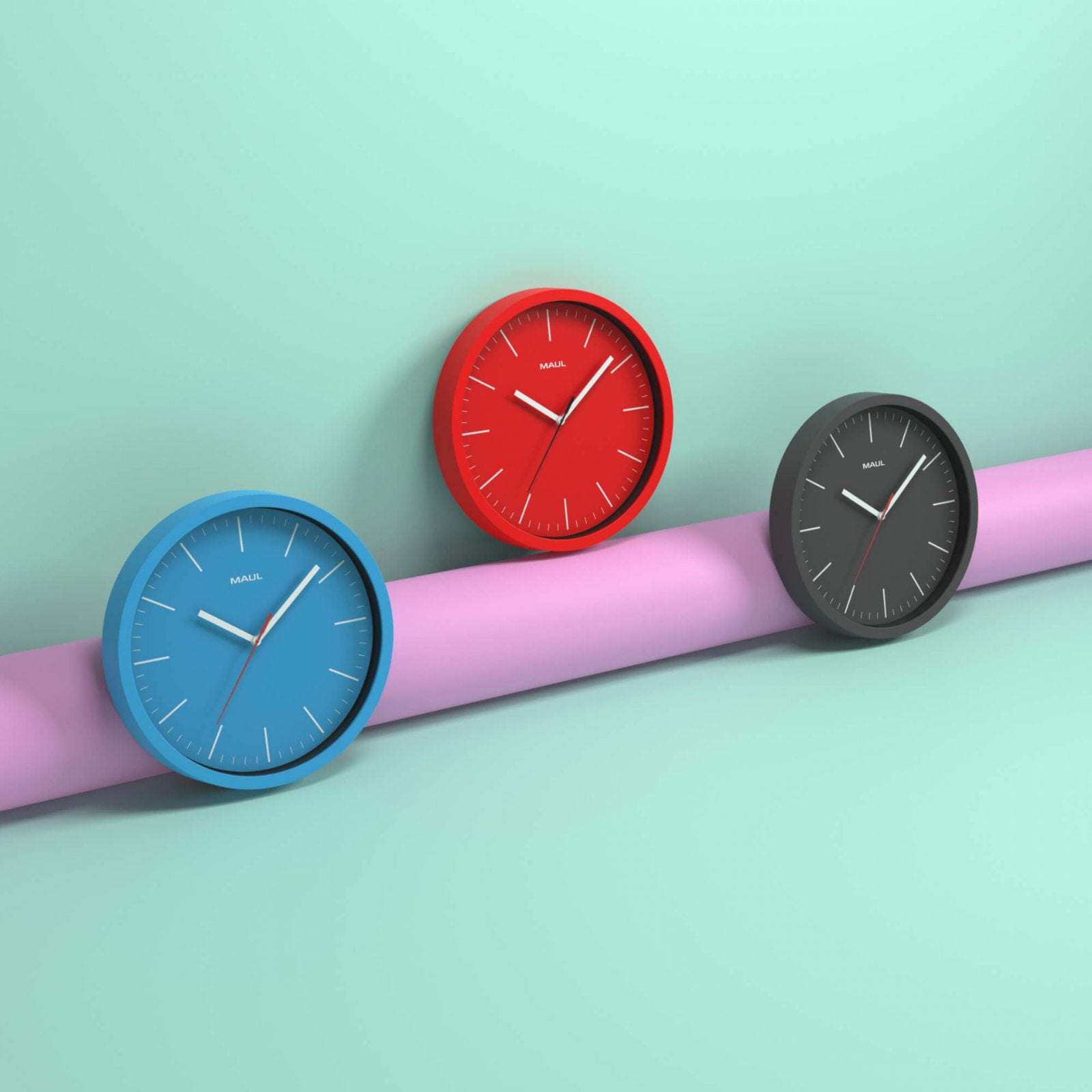 MAUL Digitale Wanduhr – schwarz