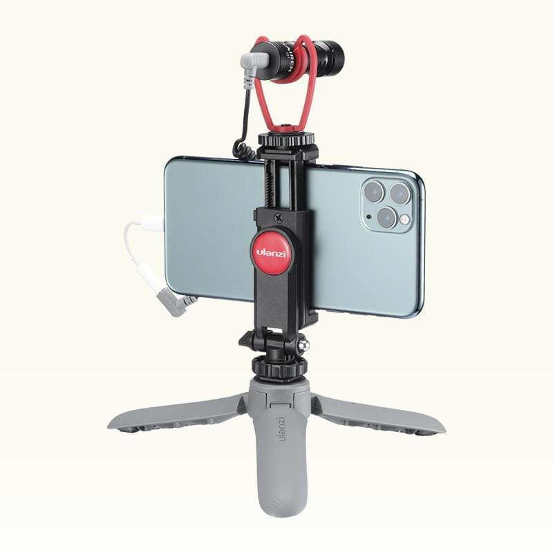 Ulanzi MT-10GR Mini-Stativ – bis 12,2 cm, Traglast 2,5 kg, 1/4" Stativgewinde – für Smartphone/Tablet – Grau