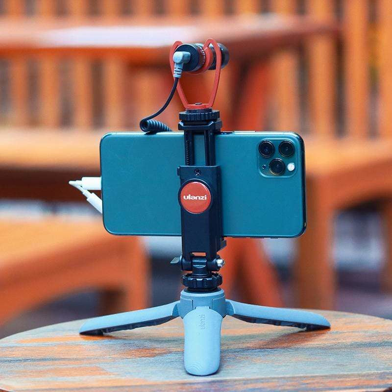 Ulanzi MT-10GR Mini-Stativ – bis 12,2 cm, Traglast 2,5 kg, 1/4" Stativgewinde – für Smartphone/Tablet – Grau