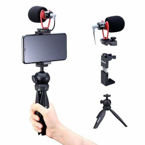 Ulanzi Video Kit 3 – Tisch-Ständer – Smartphone-Halter, 1/4" Stativgewinde – für Smartphones – Schwarz