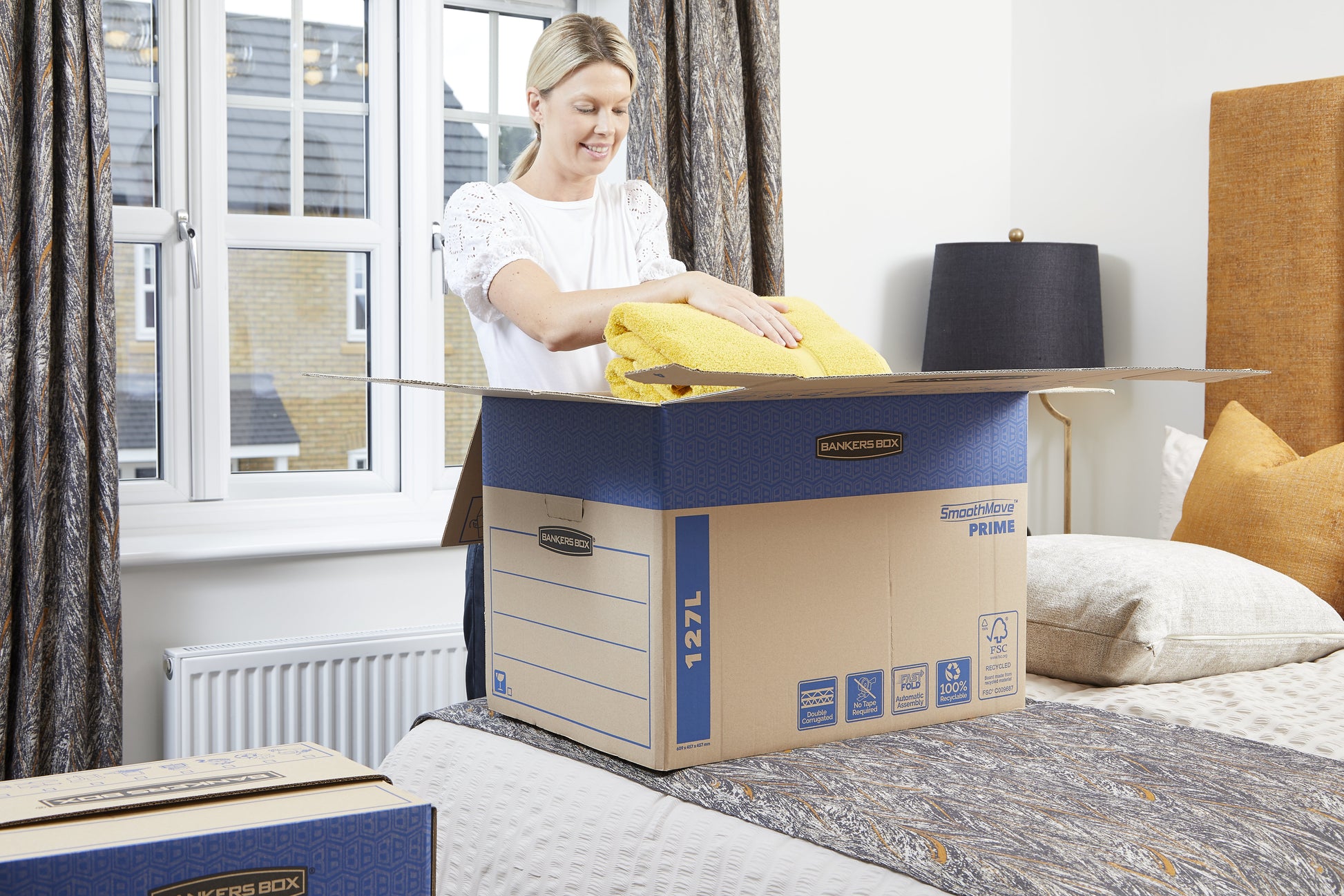 Fellowes Bankers Box Transit Umzugsbox, extra gross, braun – 632 × 480 × 463 mm – 5 Stk.