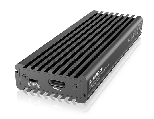 ICY BOX IB-1817MC-C31 – 1-Schacht M.2 SSD-Gehäuse – USB 3.2 Gen 2 (10 Gbit/s), PCIe 3.0/NVMe, SATA III
