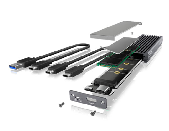 ICY BOX IB-1817MC-C31 – 1-Schacht M.2 SSD-Gehäuse – USB 3.2 Gen 2 (10 Gbit/s), PCIe 3.0/NVMe, SATA III