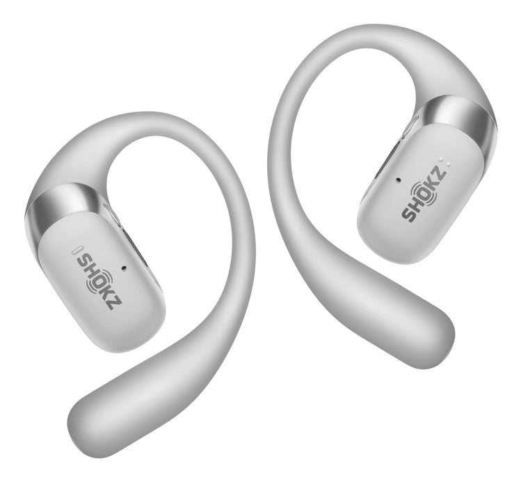 SHOKZ OpenFit 2+ Office-Headset – Ohrbügel, Stereo, BT, ANC, Qi-Laden, Grau, BT 5.4