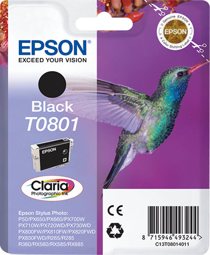 Epson Tintenpatrone T0801, Schwarz, 330 Seiten