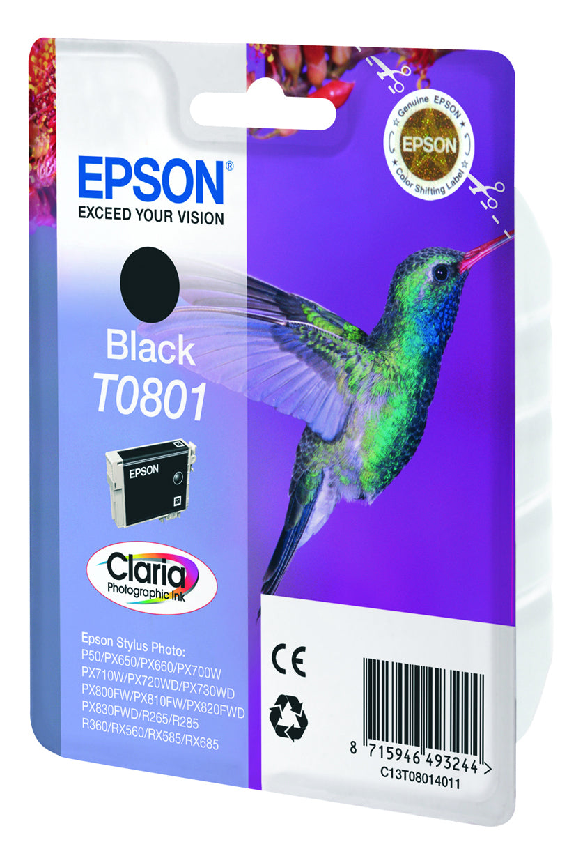 Epson Tintenpatrone T0801, Schwarz, 330 Seiten