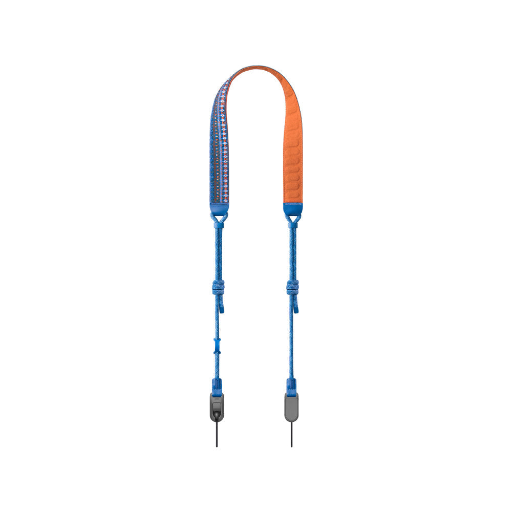PGYTECH P-CB-281 Air S Schultergurt – 95–110 cm, bis 90 kg, Schnellverschluss – Mehrfarbig (Blau/Cognac)