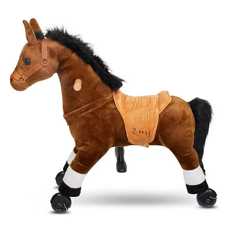Zoosy Raidony S Aufsitztier – Pferd – 80 × 73 × 25 cm – Belastbarkeit 55 kg – ab 3 Jahren