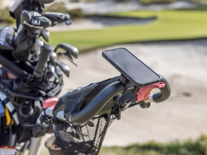 Quad Lock QLM-STP – Fahrrad-/Motorrad-Halterung – Lenker – für Quad Lock Hüllen – Schwarz/Blau