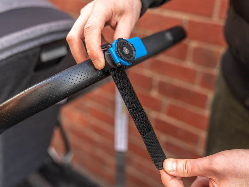 Quad Lock QLM-STP – Fahrrad-/Motorrad-Halterung – Lenker – für Quad Lock Hüllen – Schwarz/Blau