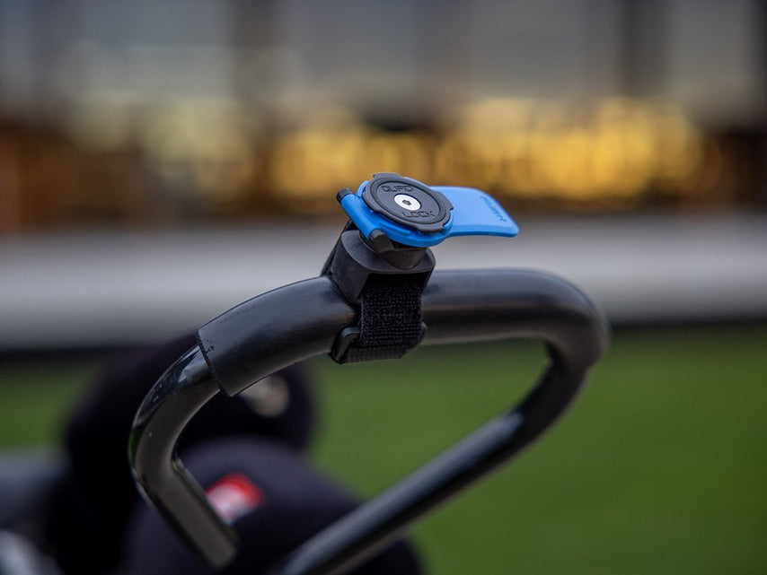 Quad Lock QLM-STP – Fahrrad-/Motorrad-Halterung – Lenker – für Quad Lock Hüllen – Schwarz/Blau