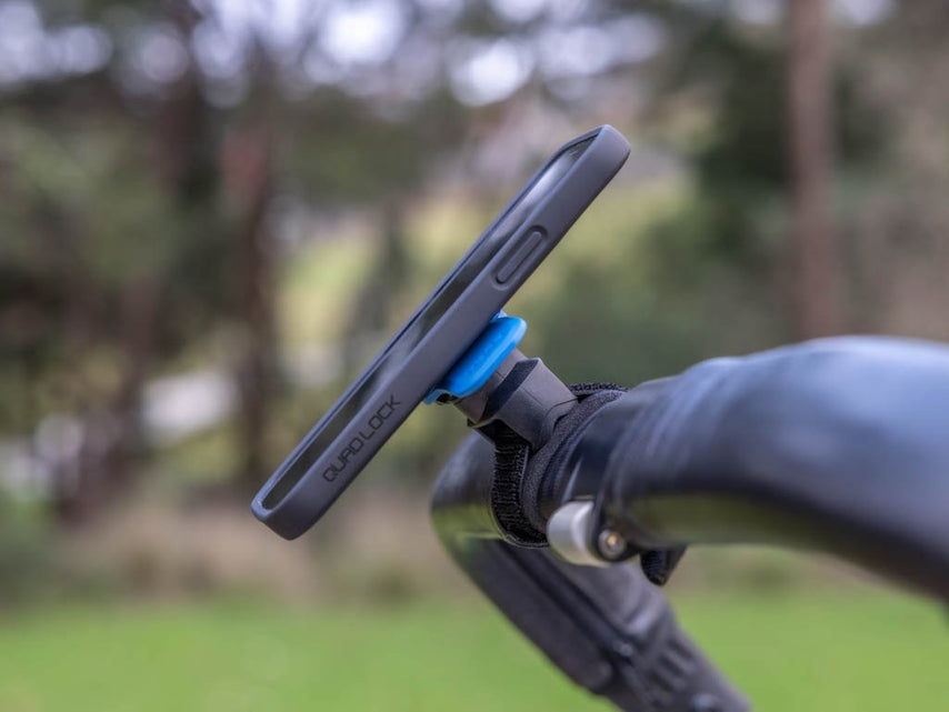 Quad Lock QLM-STP – Fahrrad-/Motorrad-Halterung – Lenker – für Quad Lock Hüllen – Schwarz/Blau