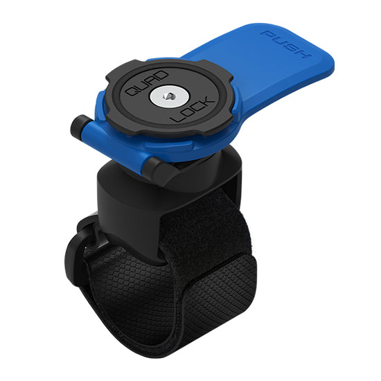 Quad Lock QLM-STP – Fahrrad-/Motorrad-Halterung – Lenker – für Quad Lock Hüllen – Schwarz/Blau
