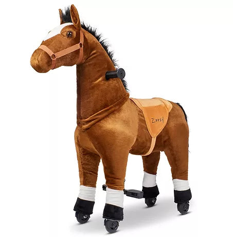Zoosy Aufsitztier Pferd – 4 Räder, max. 75 kg – 90 × 91 × 27 cm – ab 4 Jahren