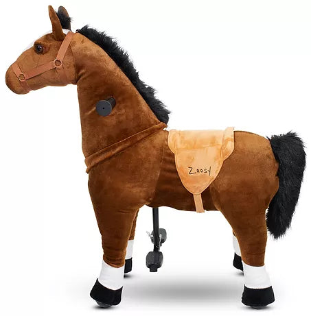 Zoosy Aufsitztier Pferd – 4 Räder, max. 75 kg – 90 × 91 × 27 cm – ab 4 Jahren