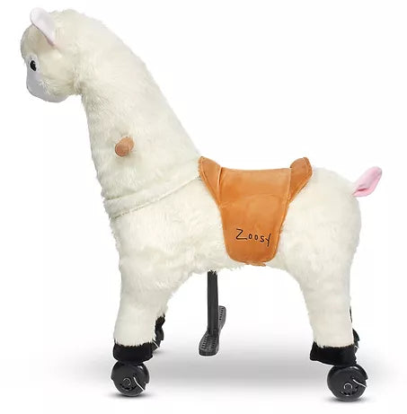 Zoosy Raidony Aufsitztier Lama – bis 55 kg – 80,0 × 80,0 × 25,0 cm – ab 3 J. – weiss