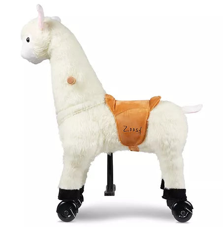 Zoosy Raidony Aufsitztier Lama – bis 55 kg – 80,0 × 80,0 × 25,0 cm – ab 3 J. – weiss