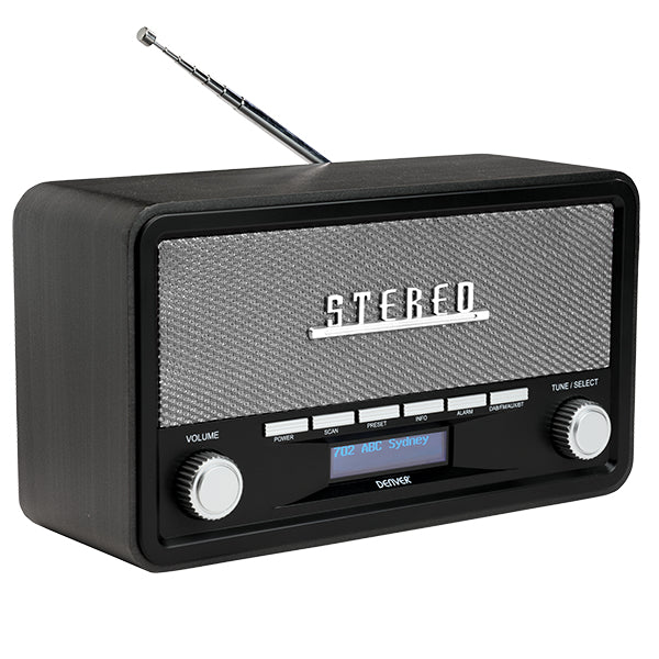 Denver DAB-18 – DAB+/UKW-Tischradio, Bluetooth – Dunkelgrau