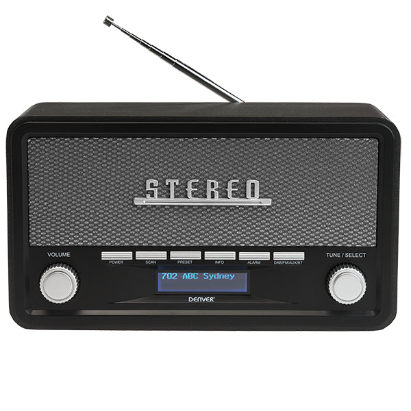 Denver DAB-18 – DAB+/UKW-Tischradio, Bluetooth – Dunkelgrau