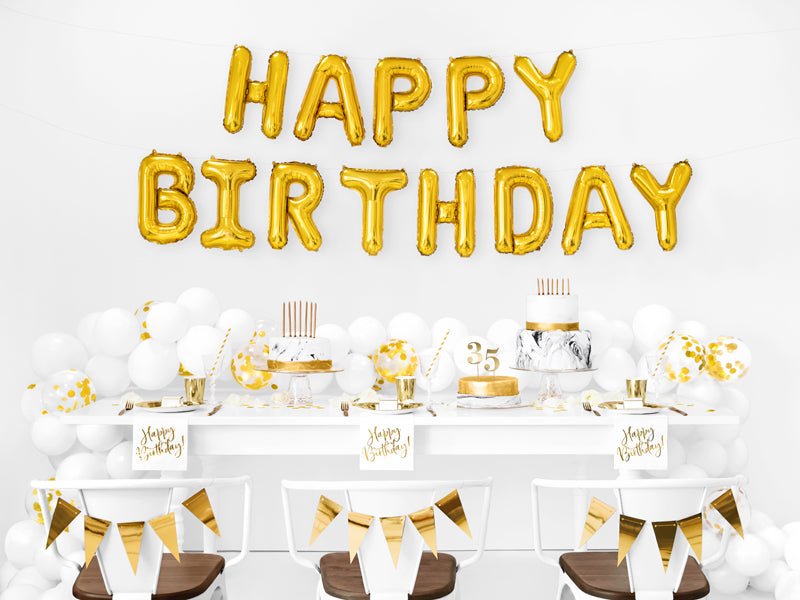 PartyDeco Servietten Happy Birthday – mehrfarbig – 33 × 33 cm, 3-lagig – 20 Stück