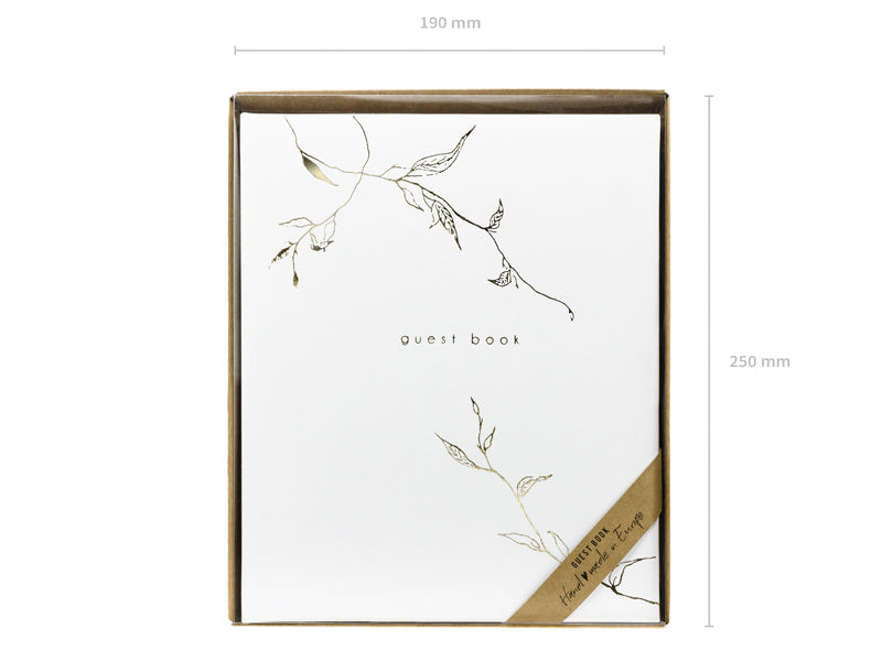 PartyDeco Gästebuch – 22 Seiten – 200 × 245 mm, weiss