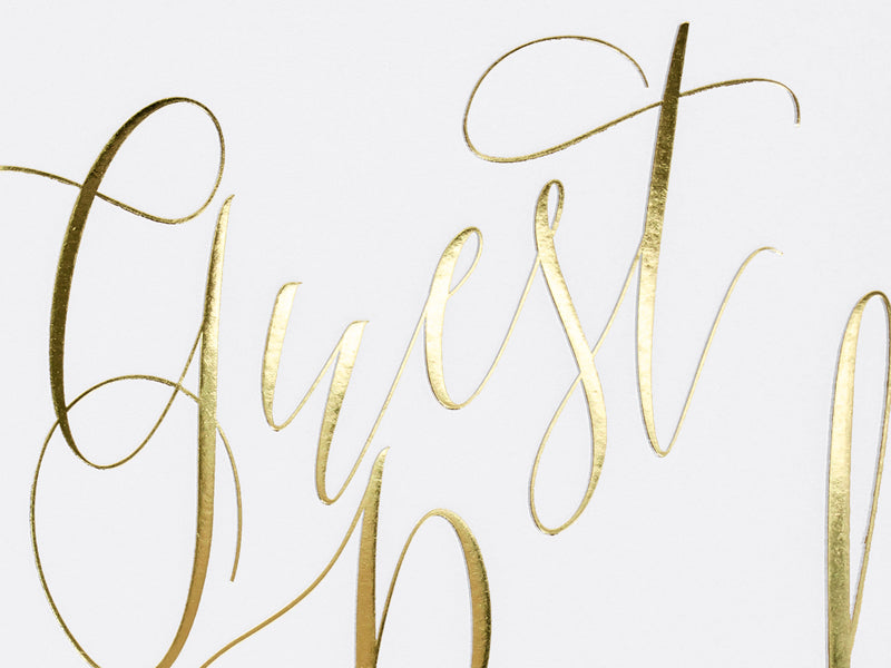 PartyDeco Gästebuch – 22 Seiten – 200 × 245 mm, weiss, gold