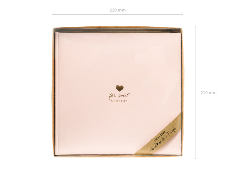 PartyDeco Gästebuch – 22 Seiten – 205 × 205 mm, rosa