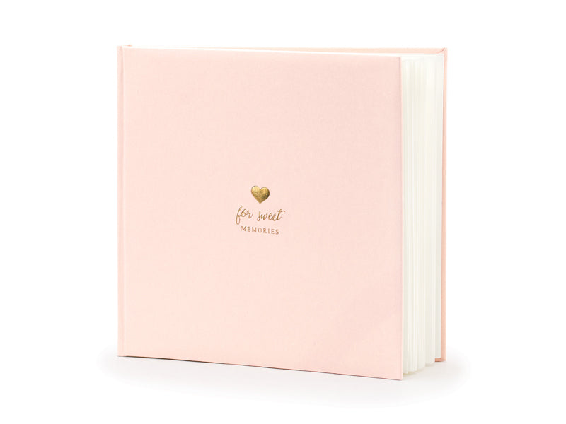PartyDeco Gästebuch – 22 Seiten – 205 × 205 mm, rosa