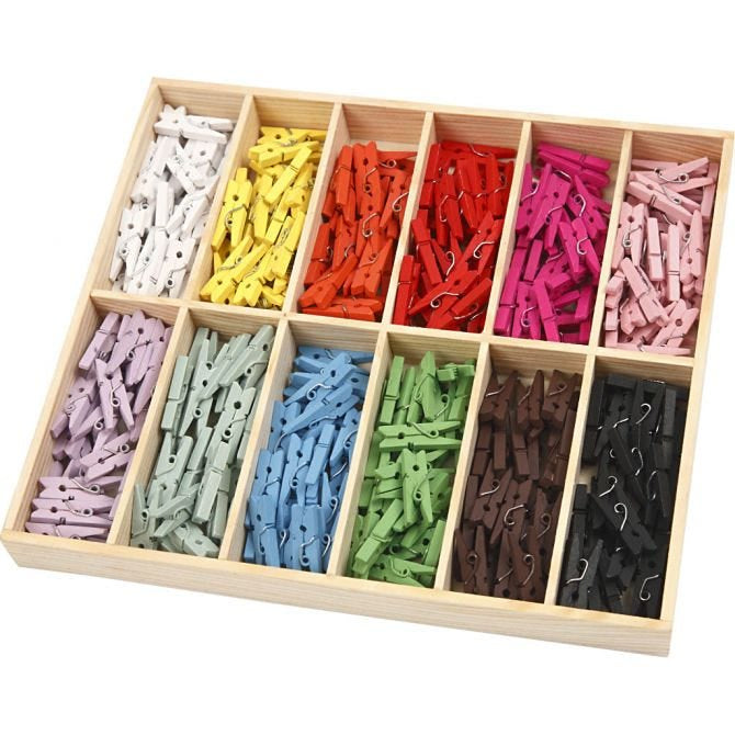 Creativ Company Wäscheklammer, Set à 288 Stk, 3 mm × 25 mm × 3 mm, Birke
