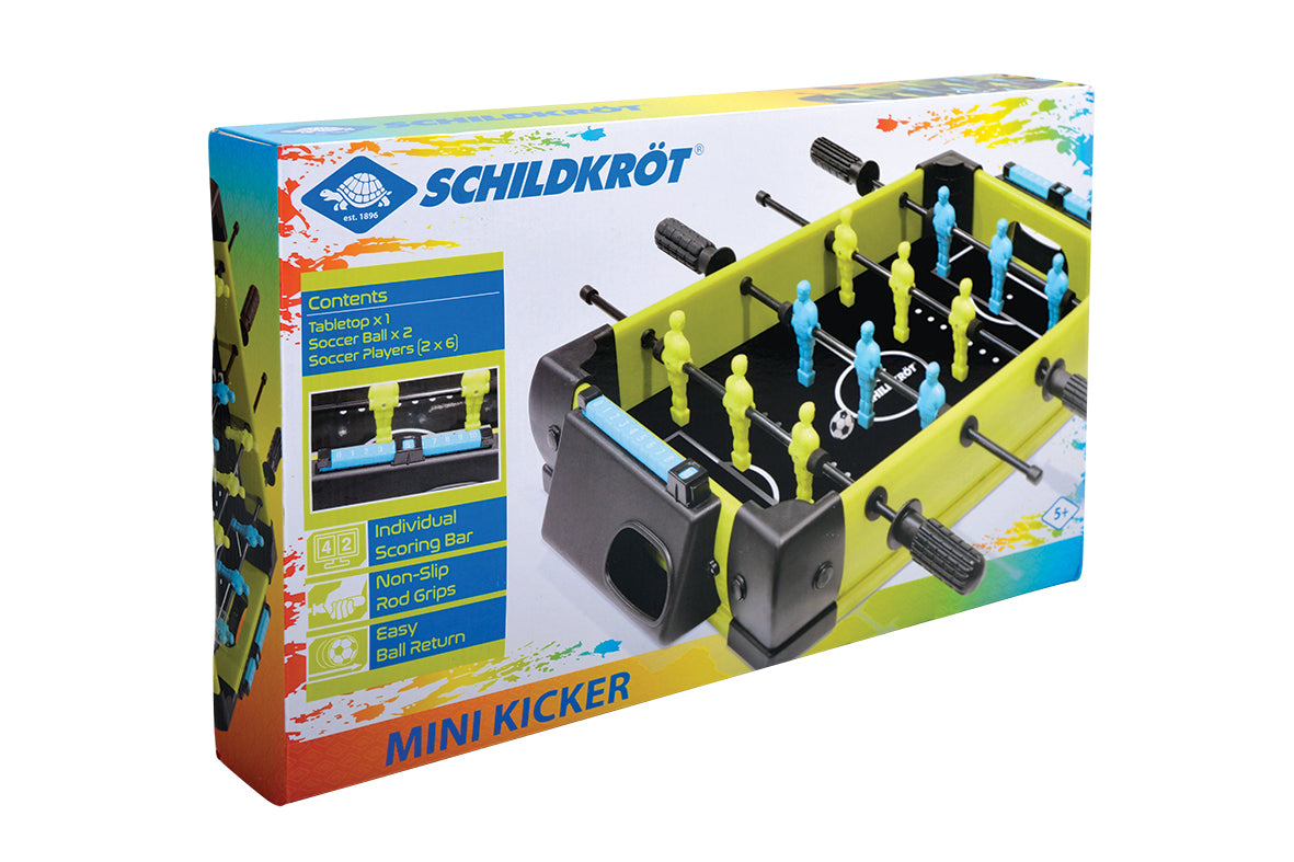 Schildkröt Funsports Mini Tischfussball – Brettspiel, 2 Spieler, ab 5 Jahren, 10 Min., EN