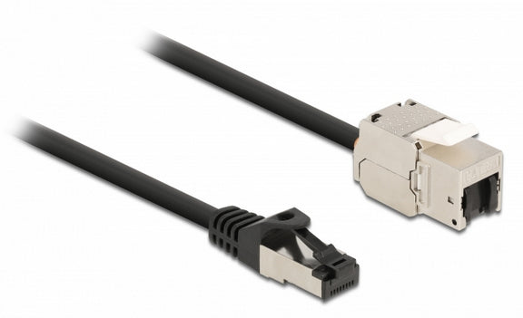 DeLOCK Patchkabel – Cat6A S/FTP, 3 m, Schwarz, RJ‑45