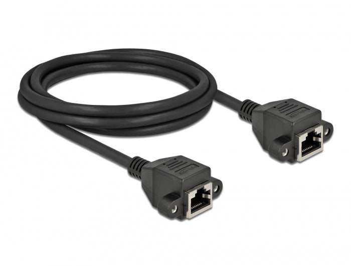 DeLOCK Patchkabel – Cat 6A S/FTP, 2 m, Schwarz, LSZH, RJ‑45