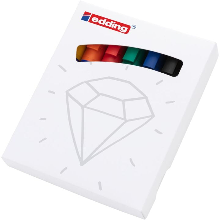 Edding Flipchart-Marker – 6 Farben, 7 Stk., wasserfest, nachfüllbar – für viele Oberflächen