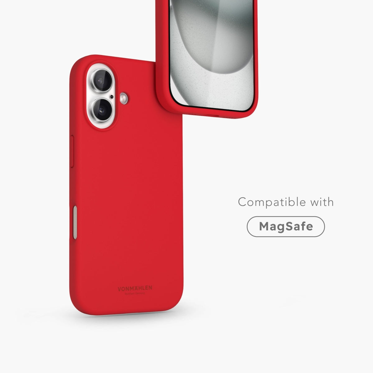 Vonmählen Soft Silicone – Backcover – für Apple iPhone 16 – MagSafe, Silikon, Firecracker