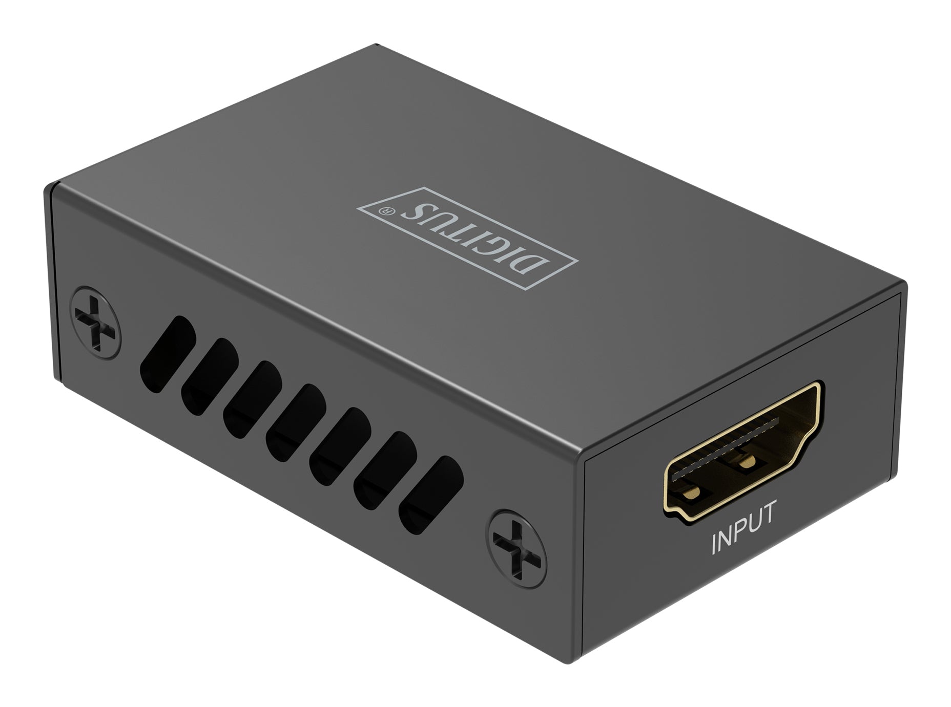 Digitus AV-Repeater – 8K/60 Hz, HDMI 2.1, 13 m, USB-gespeist – Schwarz, Metall