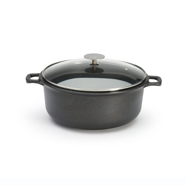 de Buyer Fonduepfanne Choc Extreme – Ø 24,1 cm, Aluminium, Teflon, für Induktion, Schwarz