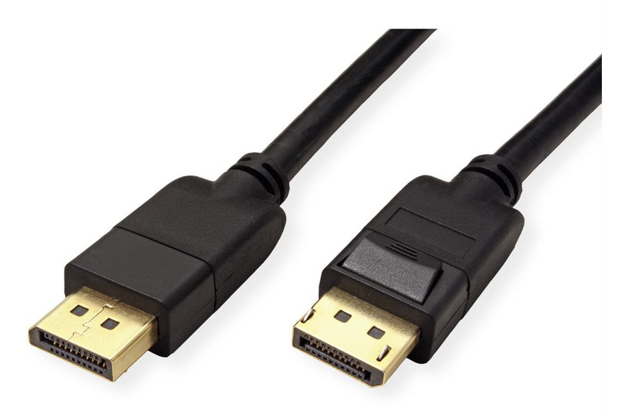 ROLINE DisplayPort Kabel DP 1.4 8K 60 Hz – 5 m – verriegelbar – für Monitor, TV, Beamer