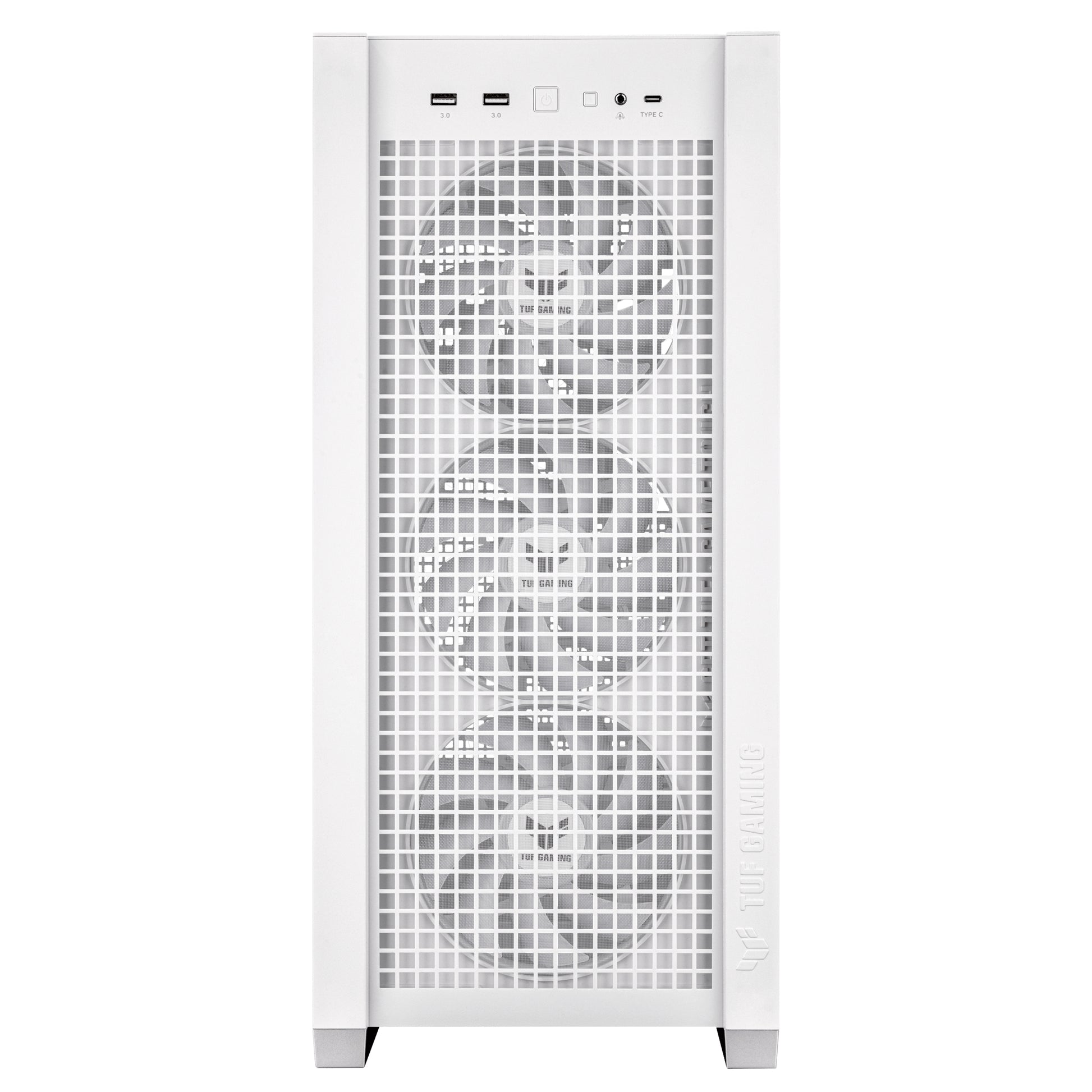 ASUS TUF Gaming GT302 ARGB – PC-Gehäuse – Weiss, EATX/ATX/mATX/Mini-ITX, 3×140 mm Front, Seitenfenster