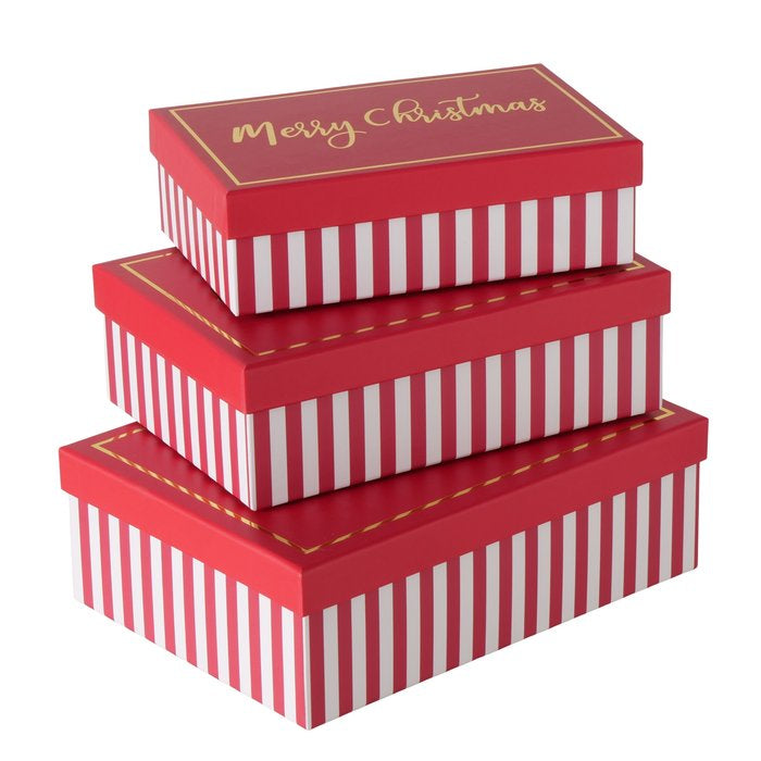 Boltze Geschenkbox – Papier – Rot, Weiss – 3 Stk.