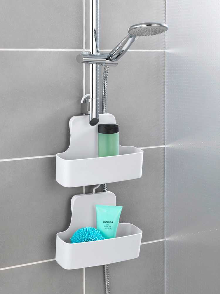 WENKO Seifenhalter (Wand) Barcelona – Polyurethan/Polyvinylchlorid (PVC), Haken, 26×9×24 cm, Weiss