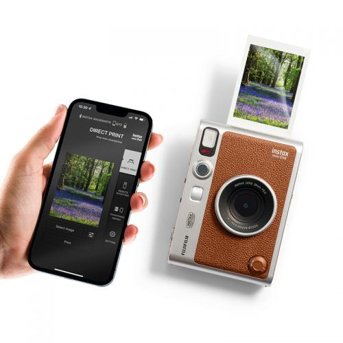 Fujifilm Instax Mini Evo – Sofortbildkamera Instax Mini, Braun